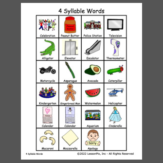 4 Syllable Words